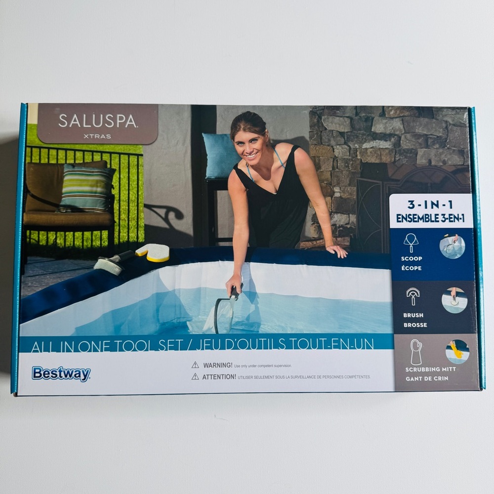 NEW Bestway SaluSpa All in One 3 pc Cleaning Tool Set Inflatable Spa or Hot Tub
